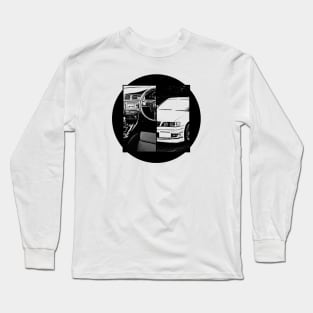 TOYOTA CHASER JZX100 Black 'N White 5 Long Sleeve T-Shirt